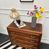 Vintage compass foot chest of drawers
