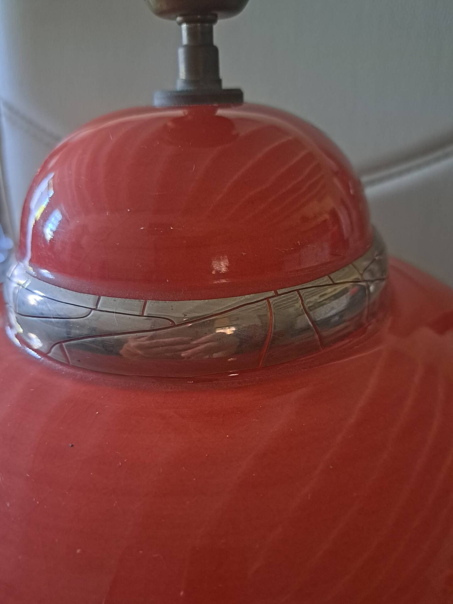 Vintage living room lamp. Kostka Rondo House.