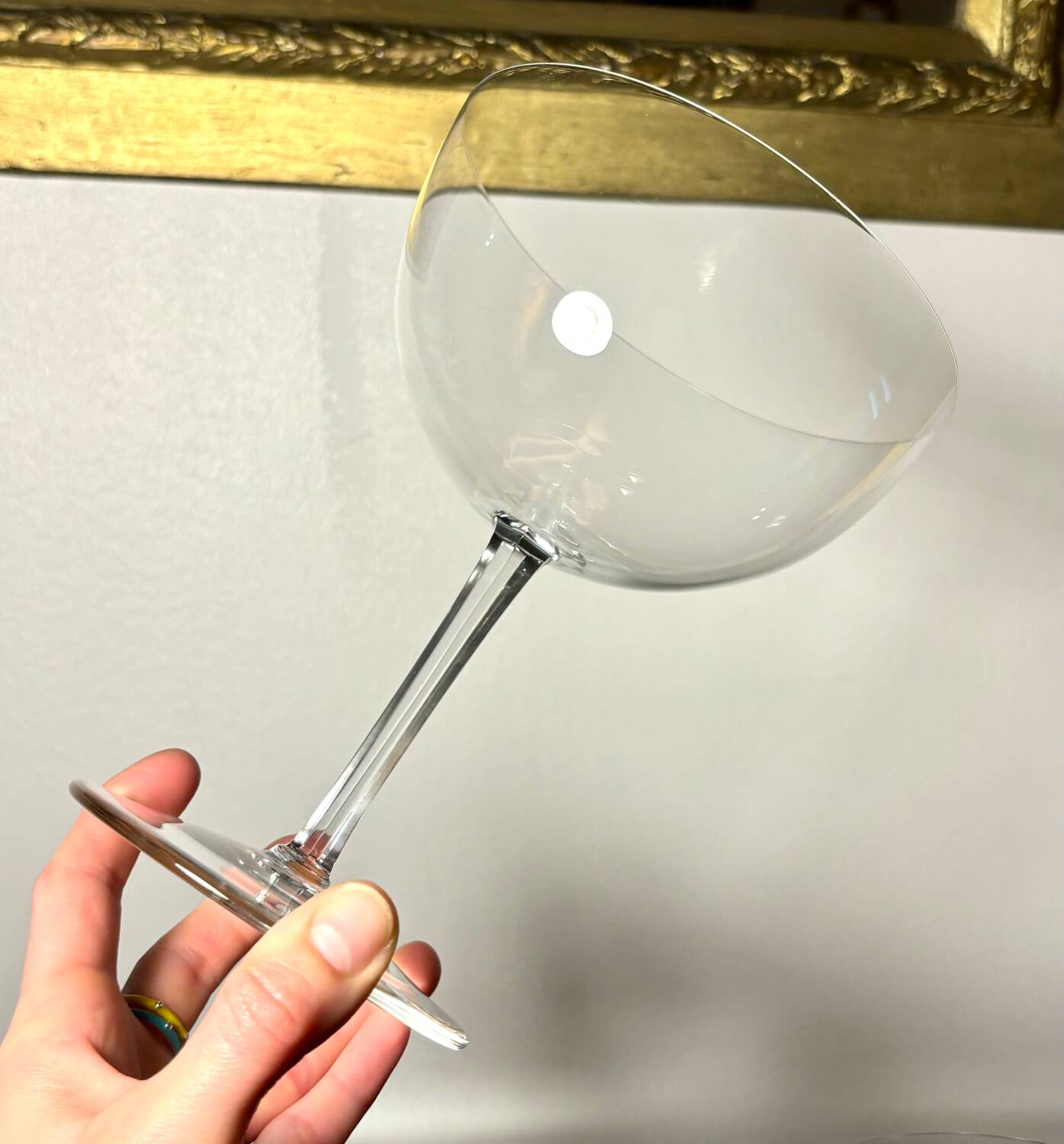 Two giant champagne tasting glasses Baccarat