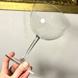 Two giant champagne tasting glasses Baccarat