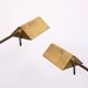 Paire de lampadaires de bibliothèque à bras pivotant en laiton, années 1980, Allemagne