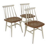 Set of 3 Scandinavian "Fanett" chairs by Ilmari Tapiovaara, Sweden, 1960