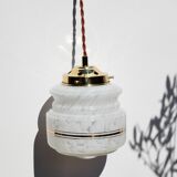 Clichy glass suspension with gold edging