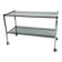 Console vintage chromée et verre fumé