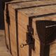 Large wooden trunk from the 20th century