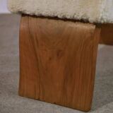 Tabouret en noyer Art Déco 1940’s