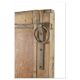 Large wall mirror with patinated solid wood frame