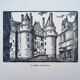 The Château de Langeais, printed in 1933, vintage engraving