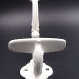 Old white enamelled metal patère