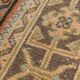Tapis coureur vintage turc saumon et crème, 70x262 cm