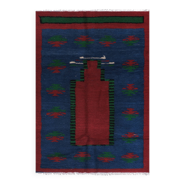 Tapis vintage turc de oushak tissé à la main 114x163 cm