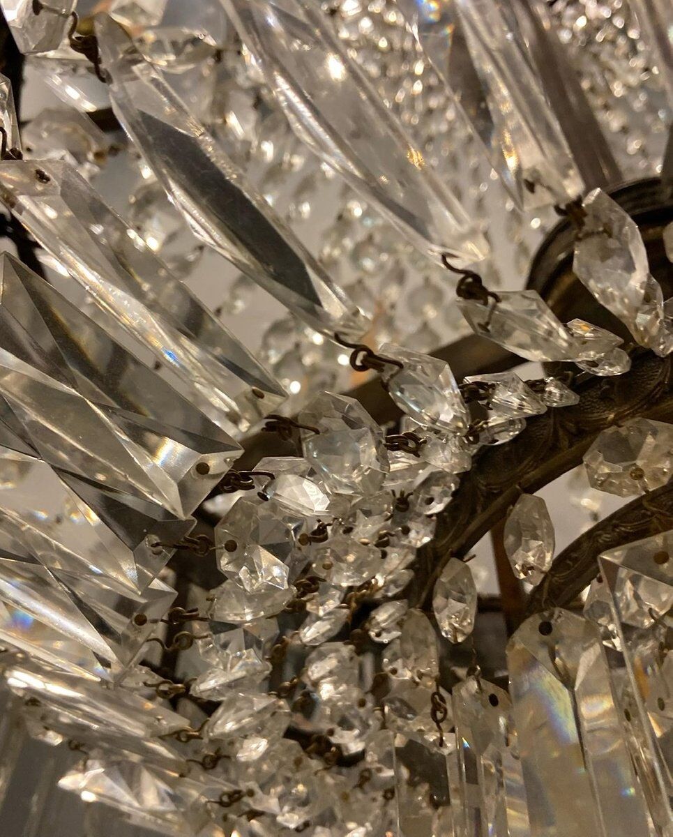 Italian crystal chandelier, 1940s