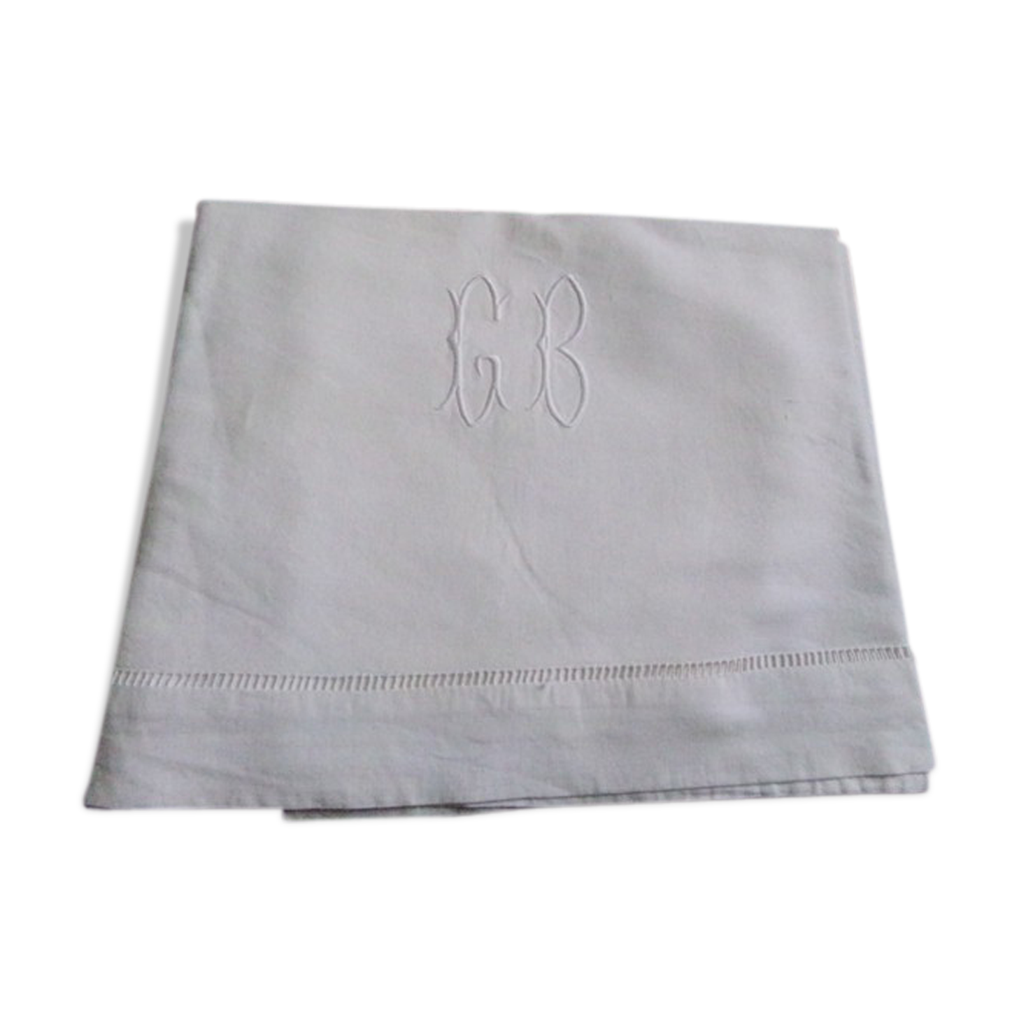 Embroidered old sheet