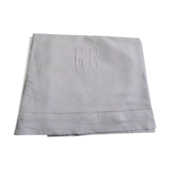 Embroidered old sheet