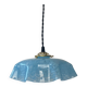 Old blue glass pendant lamp from vintage clichy