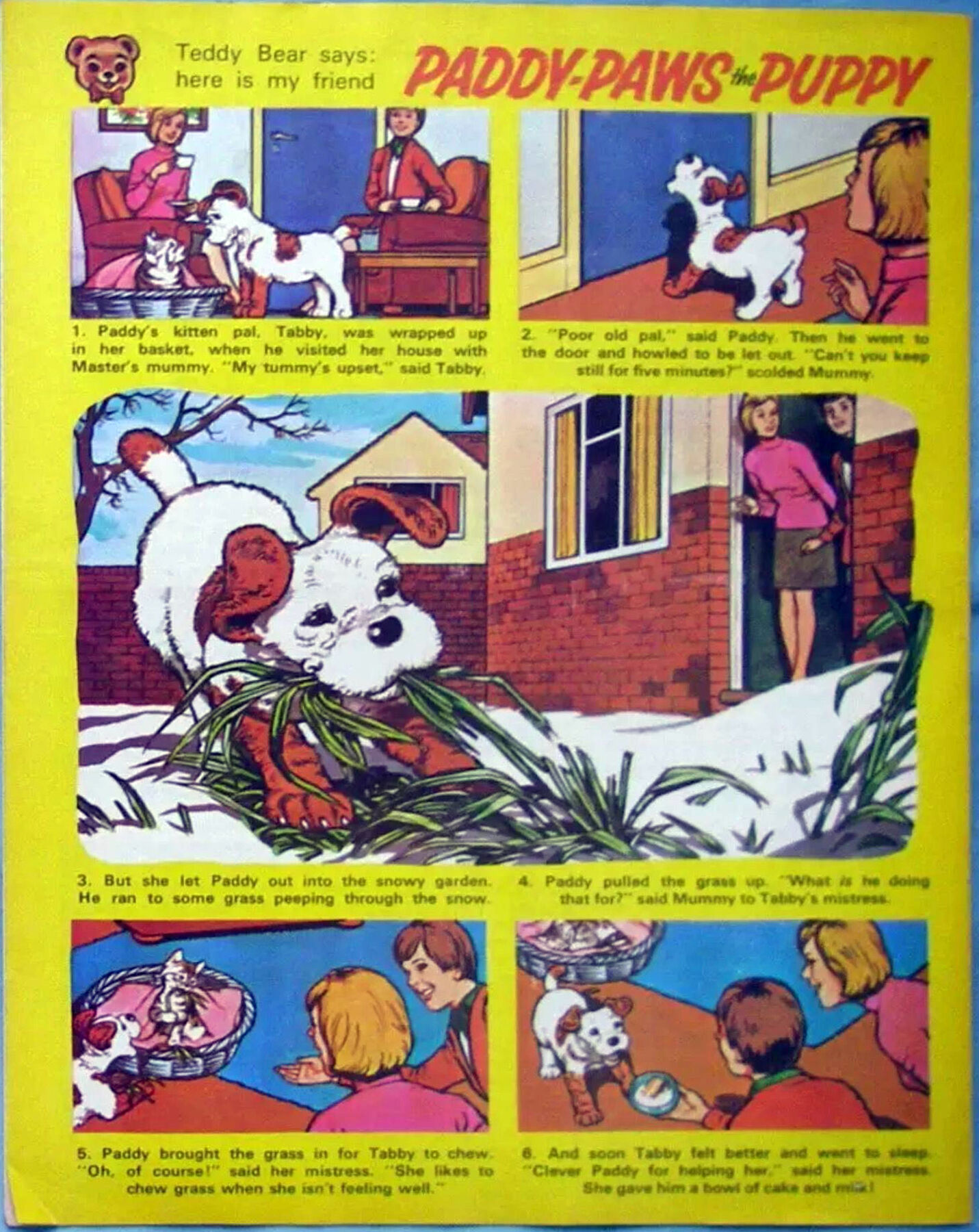 B-Board comics "Paddy-Paws the Puppy" from "Jack and Jill" 1969