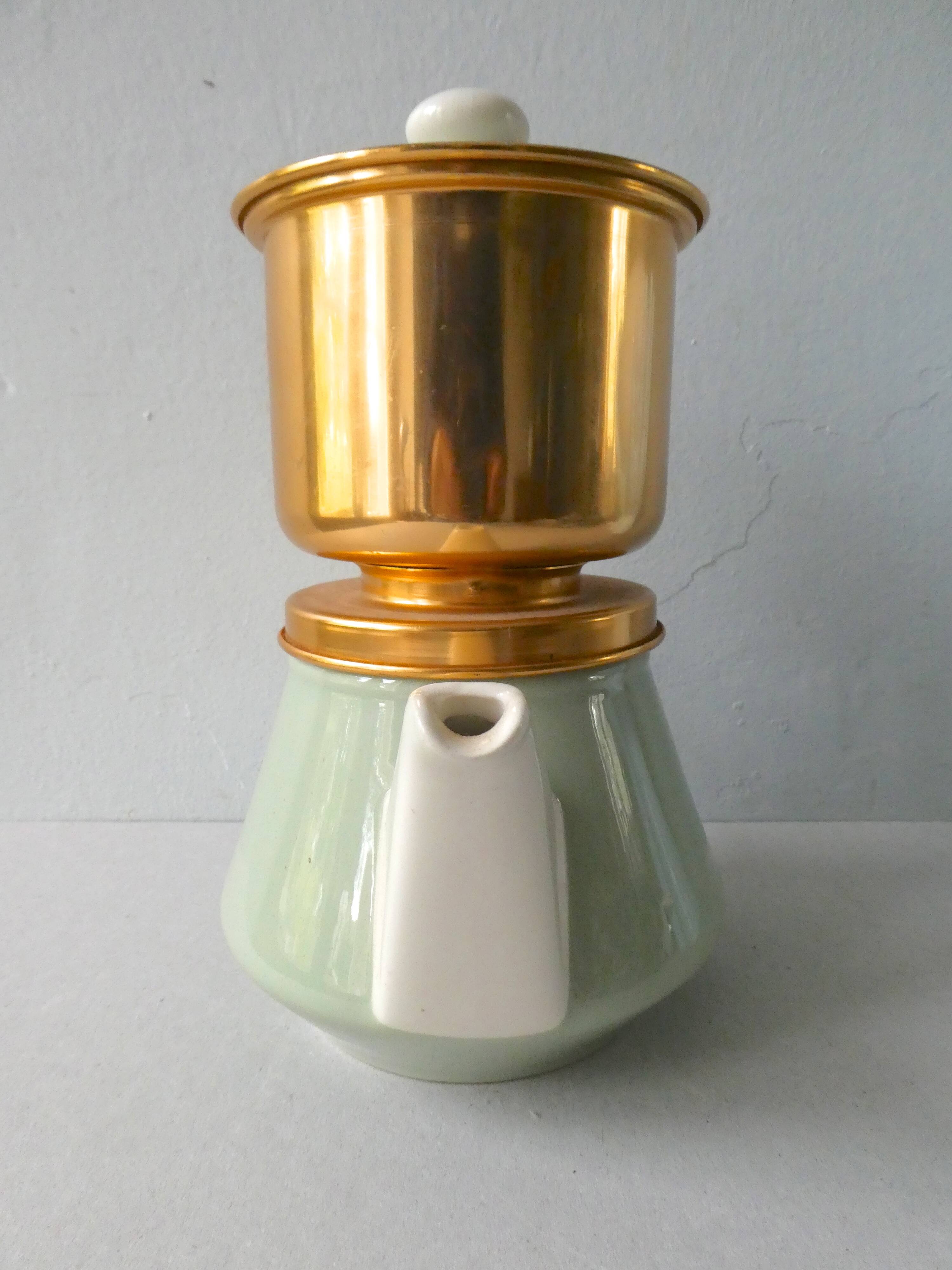 Cafeteria Salam Villeroy - Boch, mint green ceramic, 1950s