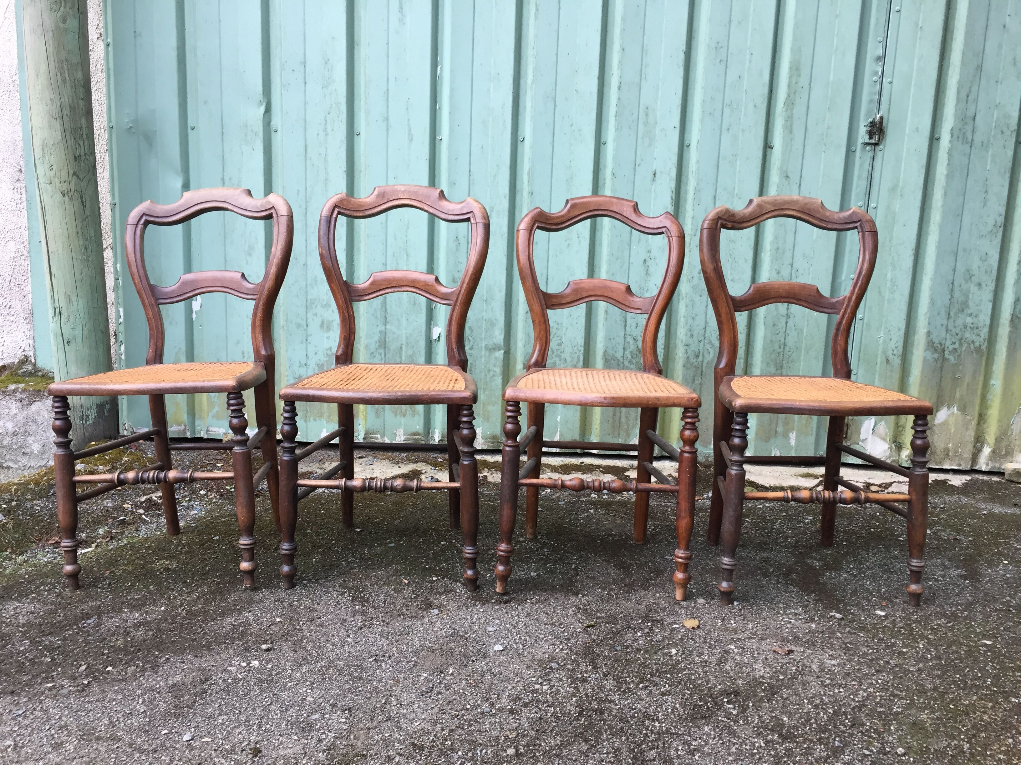 Louis Philippe style beech chairs