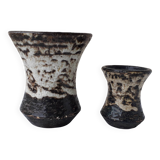 2 stoneware vases