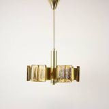 Lustre en laiton design du milieu du siècle, Hongrie des années 1970
