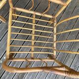 Pair rattan armchairs