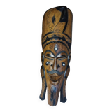 Décoration murale ou à poser grand masque africain en bois sculptés