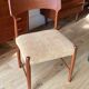 Chaise scandinave en teck « Alfhild » – Velours côtelé miel