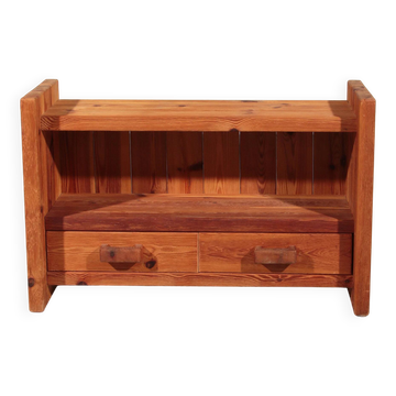 Cabinet en pin brutaliste scandinave par Hans Frydendal