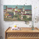 Huile sur bois « ville » Bernier