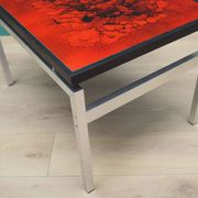 Glass coffee table, Danish design, 1970s, designer: Jean Rene