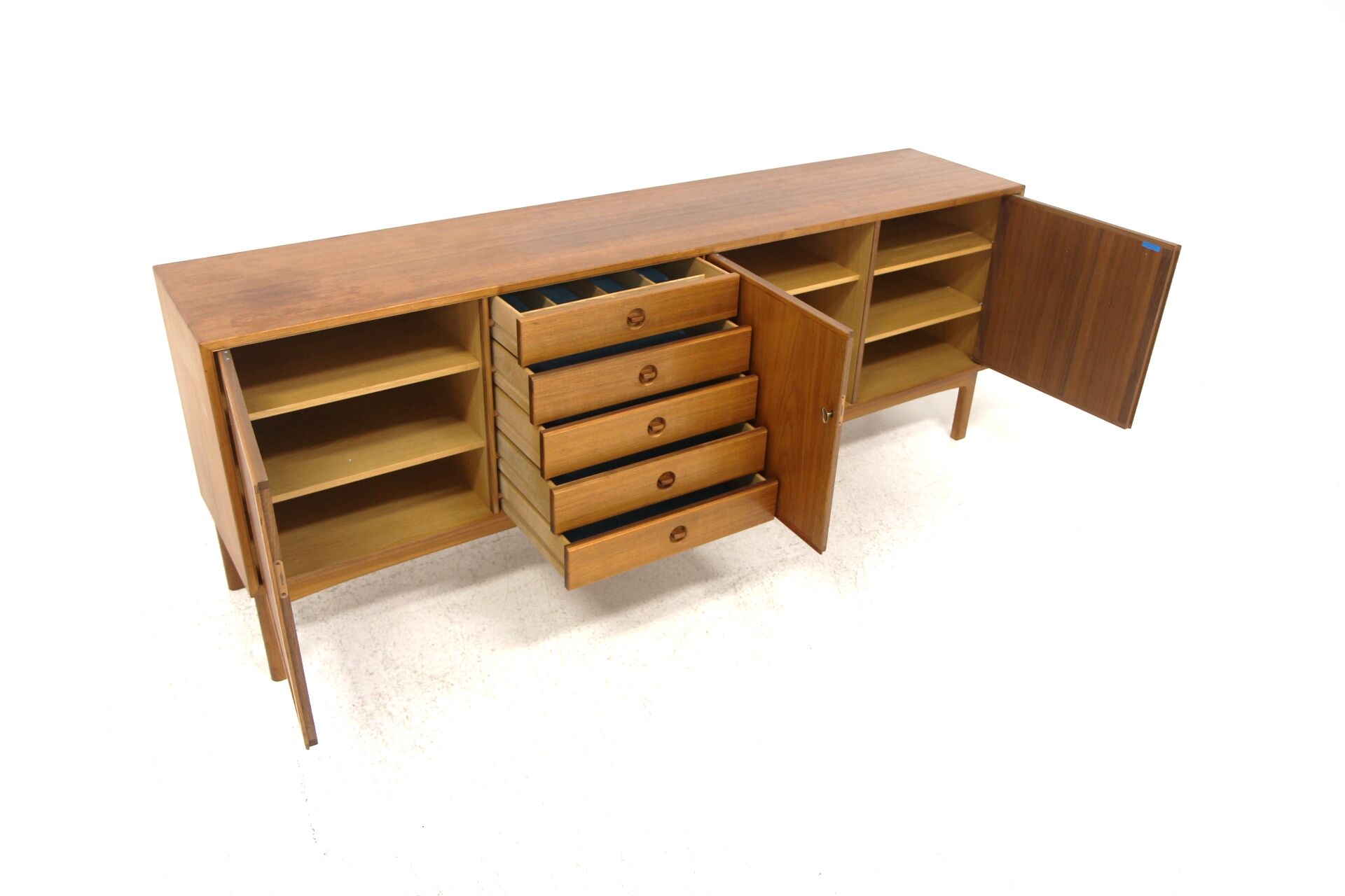 Scandinavian walnut sideboard, Skaraborgs Möbelindustri, Sweden, 1960