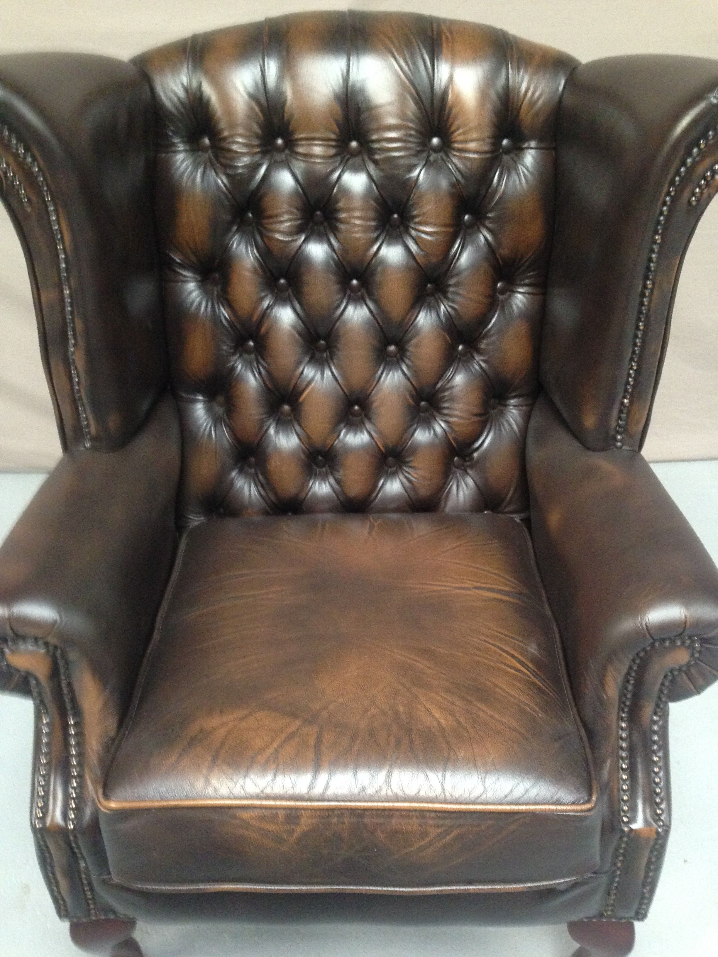 Flesh chesterfield wing Chair