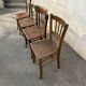Set of 4 dark vintage bistro chairs