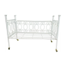 Old wrought iron bed bench