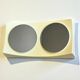 Italian UFO Wall Mirror, Flexible Ivory Plastic, Vintage Space Age Design,