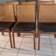 Suite of 6 vintage Scandinavian teak chairs 1970