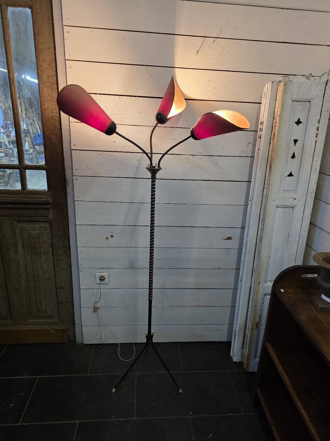 1960s tripod floor lamp