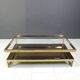 Vintage two tier belgochrom 23kt coffee table, 1970s