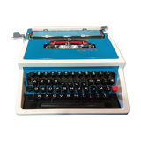 Blue Underwood 315 Portable Typewriter