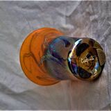 Glass paste vase signed Cinquilli