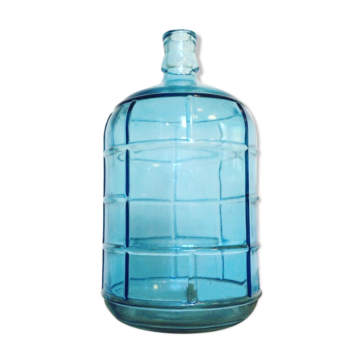 Blue glass canister