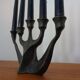 Brutalist Bronze Candleholder by Michael Harjes, 1960s