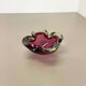 Cendrier en verre à bulles en verre de Murano rose Shell Shell Ashtray Murano, Italie, années 1970
