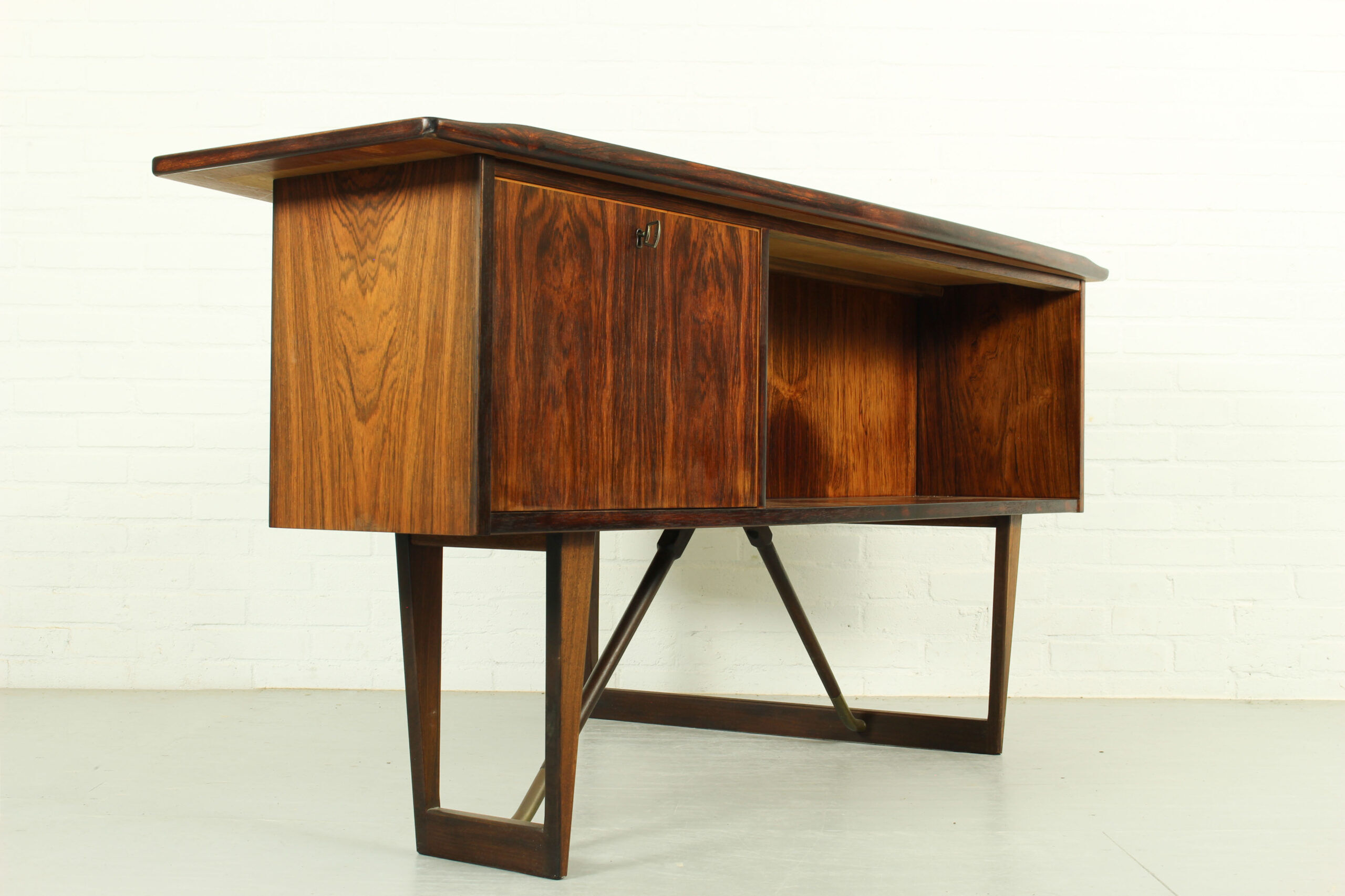 1960s Peter Løvig Nielsen 'Boomerang' Desk Hedensted Møbelfabrik