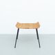 Gian Franco Legler attributed rattan stool, 1950s