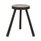 Vintage Rustic Three-Legged Stool, Solid Stained Wood, 45 cm