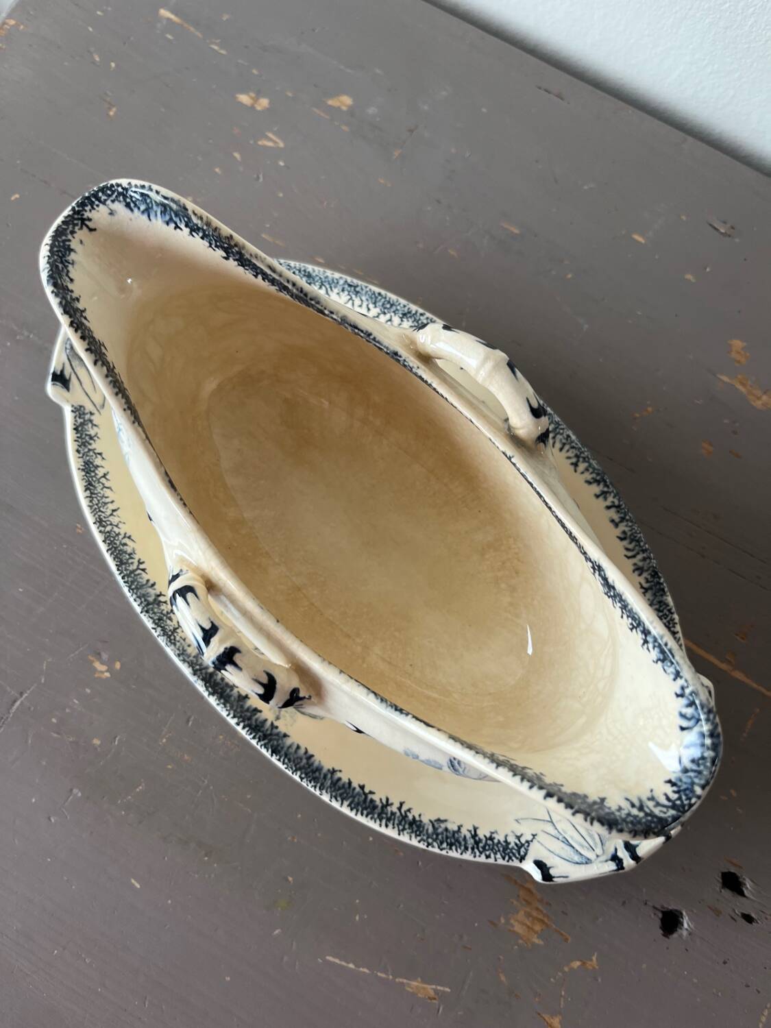 Sauce boat U & Cie Sarreguemines model “currants”