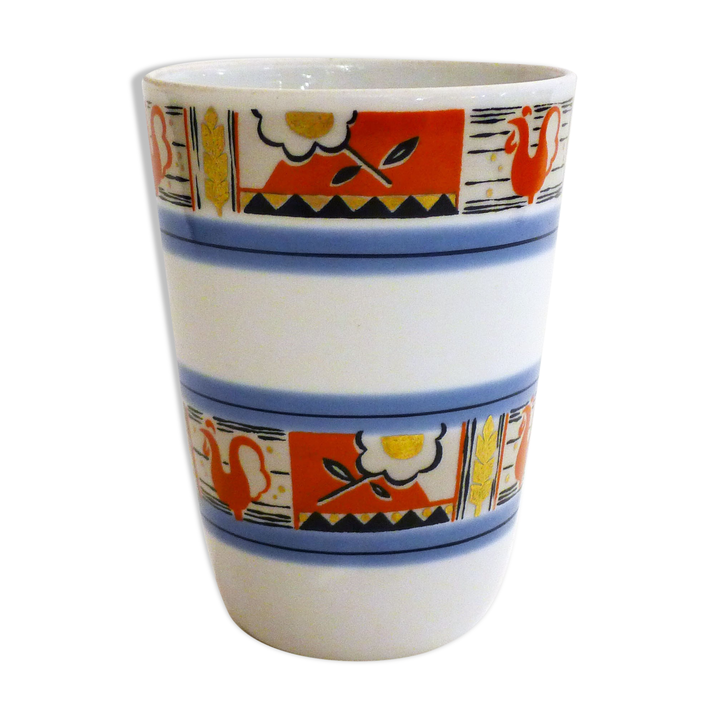 Graphic Art Deco porcelain vase