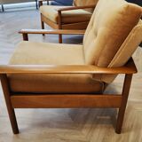 Two mid century armchairs vintage