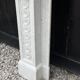 Louis XVI style fireplace in Carrara marble, circa 1880.